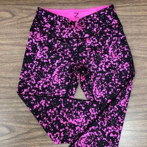 SOLD! Zella Pink and Black Capri Leggings